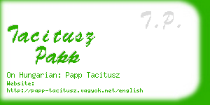 tacitusz papp business card